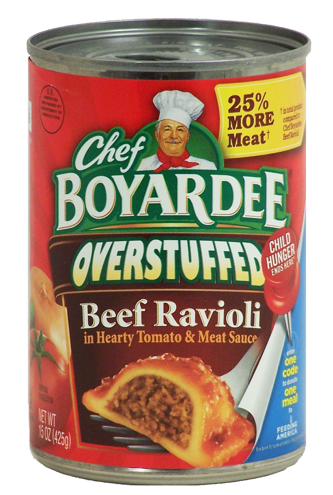 Chef Boyardee Overstuffed Ravioli Beef In Hearty Tomato & Meat Sauce Full-Size Picture